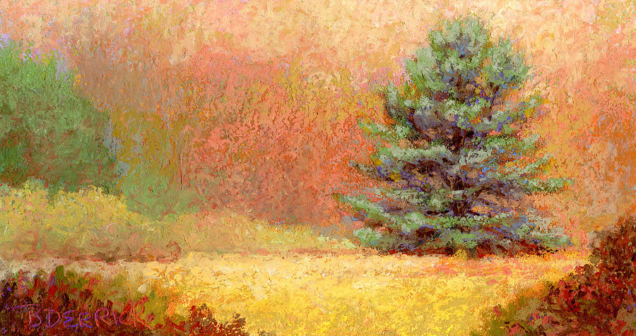 Lone White Pine II Painting by Betsy Derrick