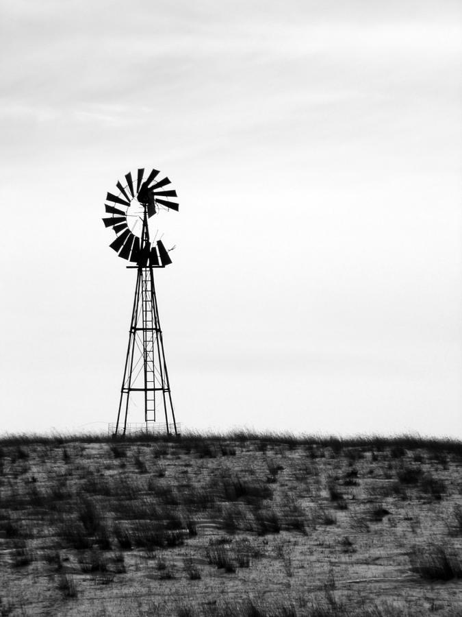 Lone WindMill Photograph by Cathy Anderson