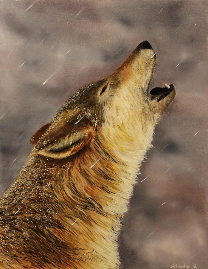 Lone Wolf Painting by Alan Conder