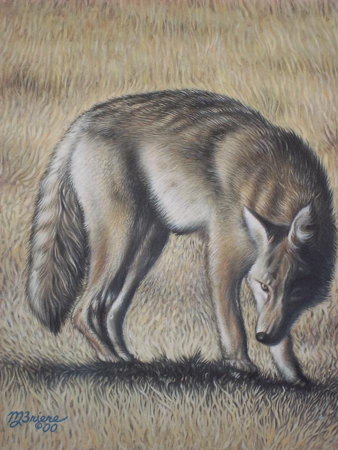 Lone Wolf Painting by Michael Briere