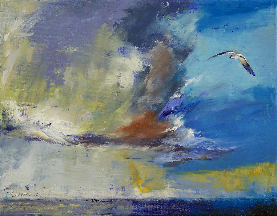 Seagull Painting - Loneliness by Michael Creese
