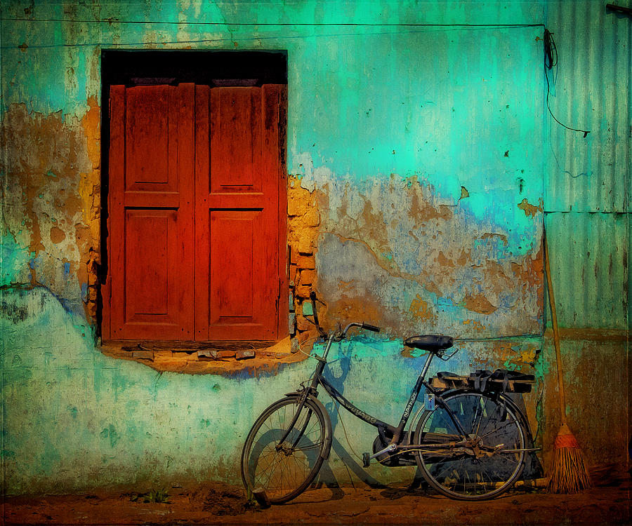 Bicycle Photograph - Lonely Bicycle by Claude LeTien