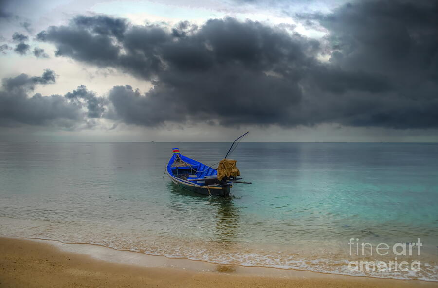 Lonely Boat Photograph by Michelle Meenawong