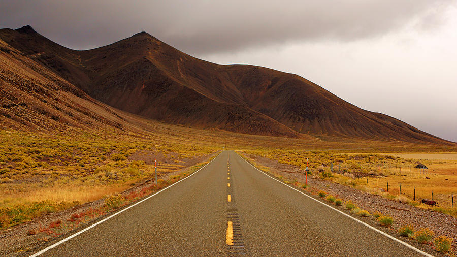 Lonely Desert Road Photograph by Daniel Woodrum