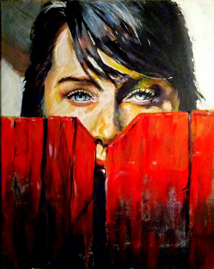 Eyes Painting - Lonely eyes by Gabriel Aceves
