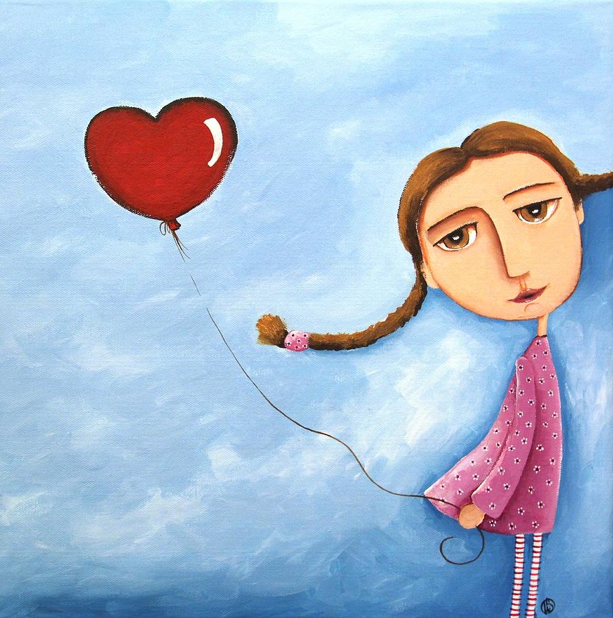 Lonely Painting - Lonely girl by Lucia Stewart