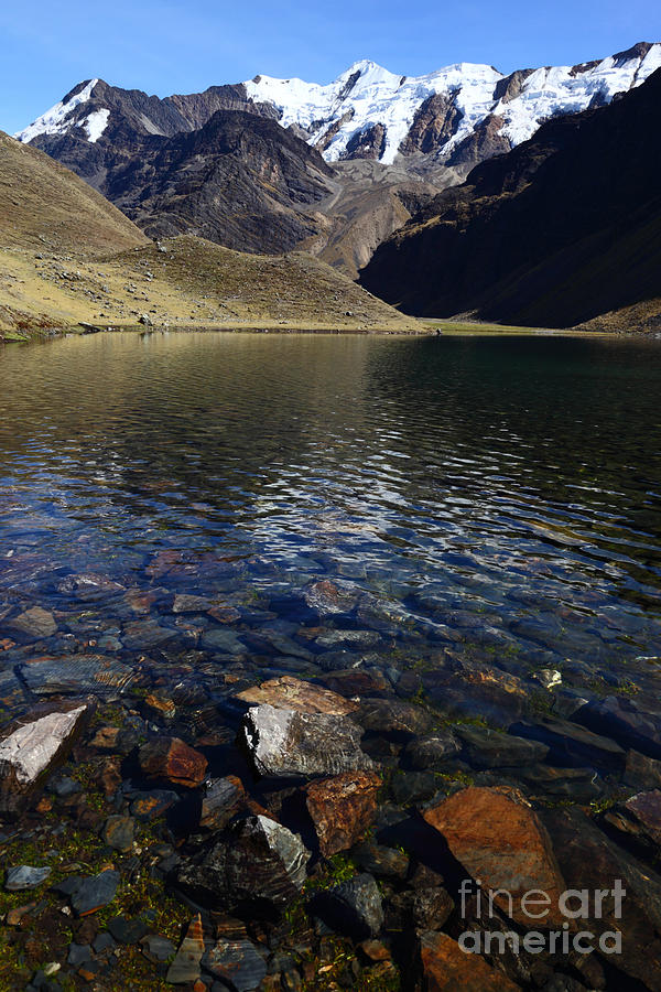 Lonely Lake in the Cordillera Apolobamba Photograph by James Brunker