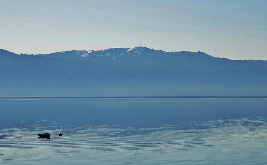 Lonely Lake Tahoe Row Boat Photograph by Marilyn MacCrakin