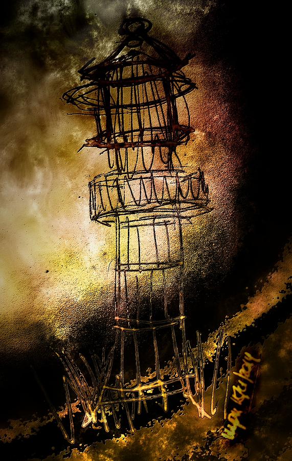 Lonely Lighthouse Mixed Media by Mimulux Patricia No