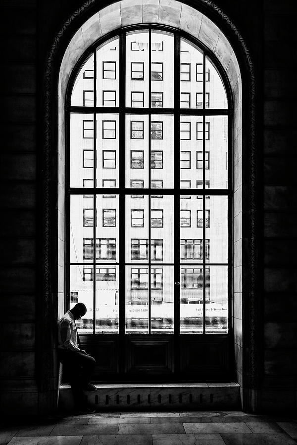 Black And White Photograph - Lonely Man by Massimo Della Latta