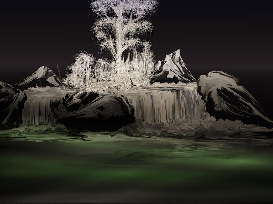 Tree Digital Art - Lonely Night by Diane Storer