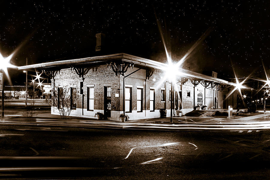 Lonely Old Night - Montezuma Train Depot - Georgia Photograph by Mark Tisdale