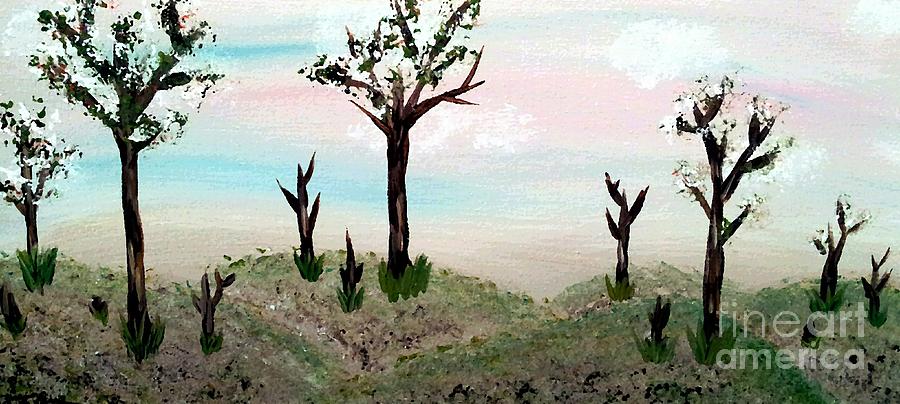 Tree Painting - Lonely Place by Tina Vaughn
