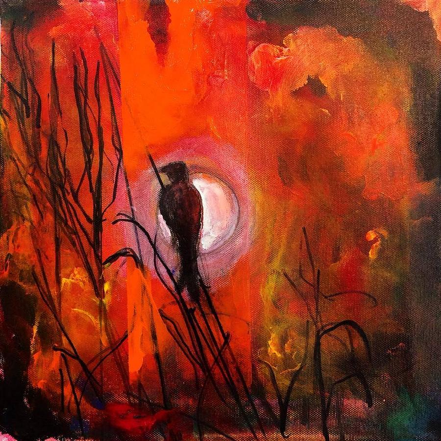 LOnely Raven II Painting by Dilip Sheth