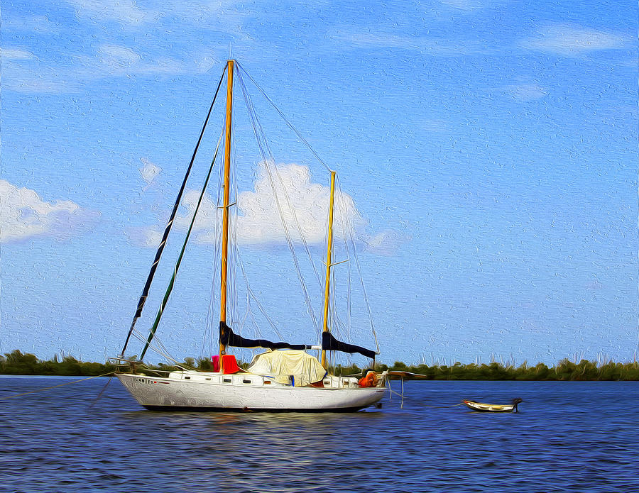 Lonely Sailboat Photograph By Alexandra Pollett Fine Art America