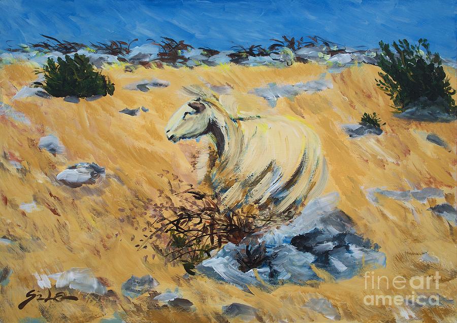 Lonely Sheep Painting by Lidija Ivanek - SiLa