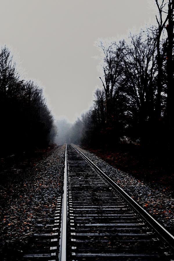 Railroad Tracks Photograph - Lonely Tracks by Carlee Ojeda