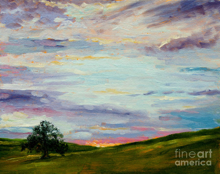 Lonely tree on the farm Painting by Hilary England | Fine Art America