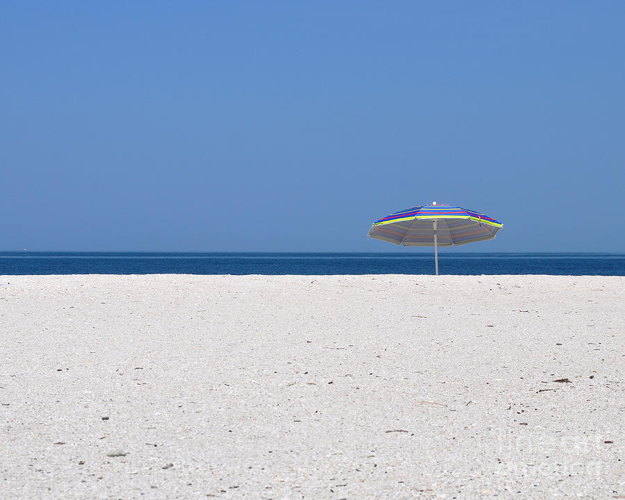 Lonesome Beach Umbrella Photograph by Joanne McCurry