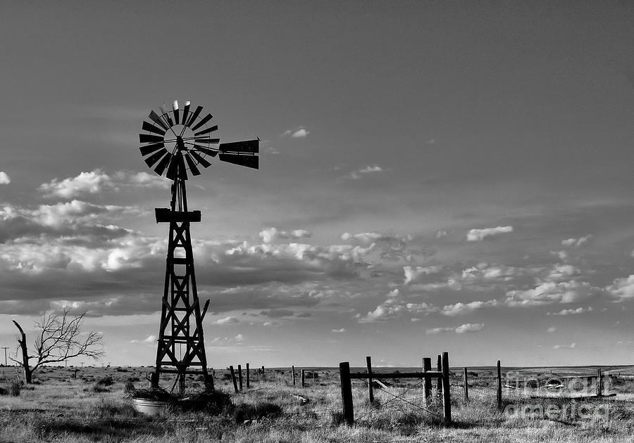 Lonesome Windmill Photograph by Steven Reed
