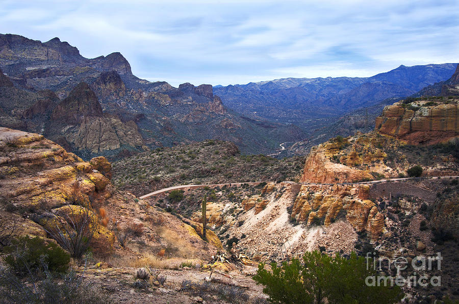 Nature Photograph - Long and Winding Apache Trail by Lee Craig
