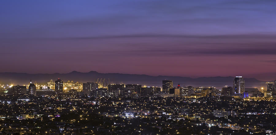 Long Beach City and Catalina Island By Denise Dube Photograph by Denise Dube