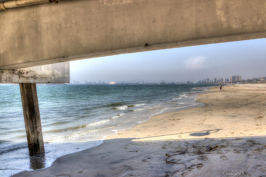 Architecture Photograph - Long Beach From Beneath The Pier by Heidi Smith