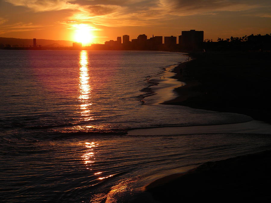 Long Beach Sunset 2 Photograph by Eric Johansen