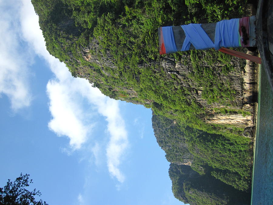 Boat Photograph - Long Boat Tour - Phi Phi Island - 011342 by DC Photographer