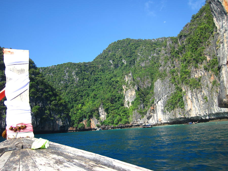 Boat Photograph - Long Boat Tour - Phi Phi Island - 011377 by DC Photographer