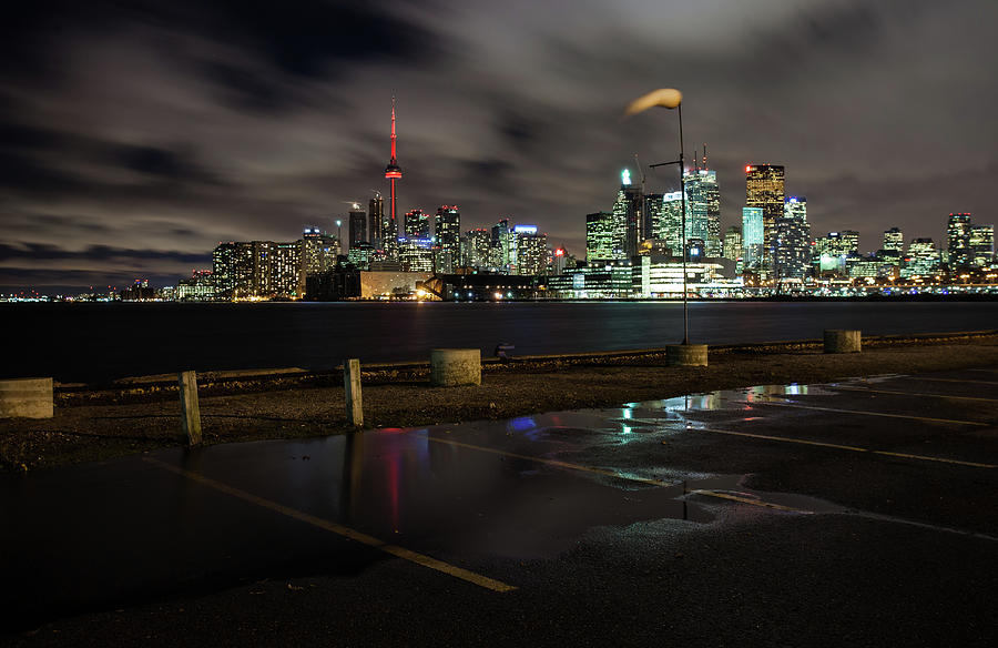 Long Exposure Of Toronto Skyline At Photograph by Photographed By Dan Cronin-toronto Canada