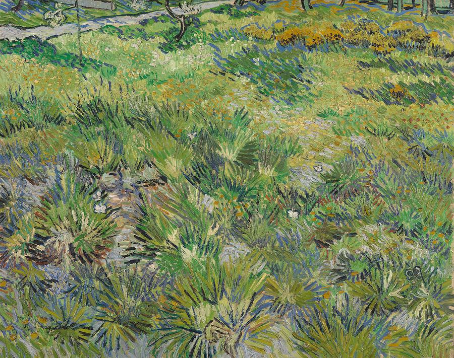 Vincent Van Gogh Painting - Long Grass with Butterflies by Vincent van Gogh