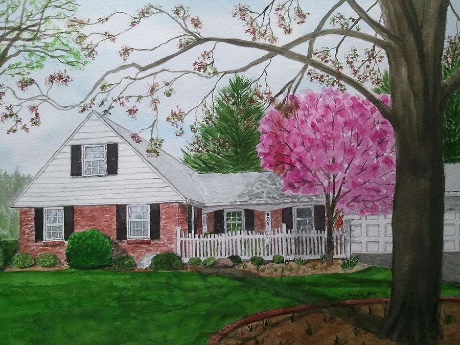 Long House Painting by B Kathleen Fannin