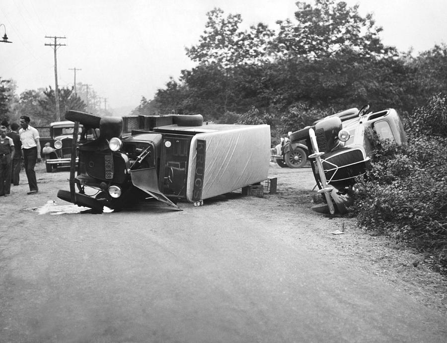Long Island Accident Photograph by Underwood Archives