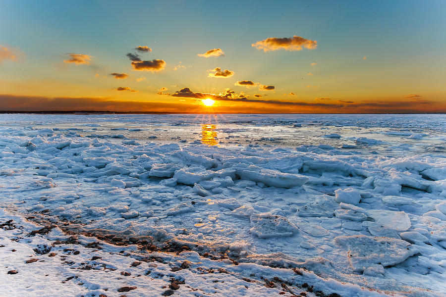 Long Island Sound In Winter Photograph by Sean Mills - Fine Art America