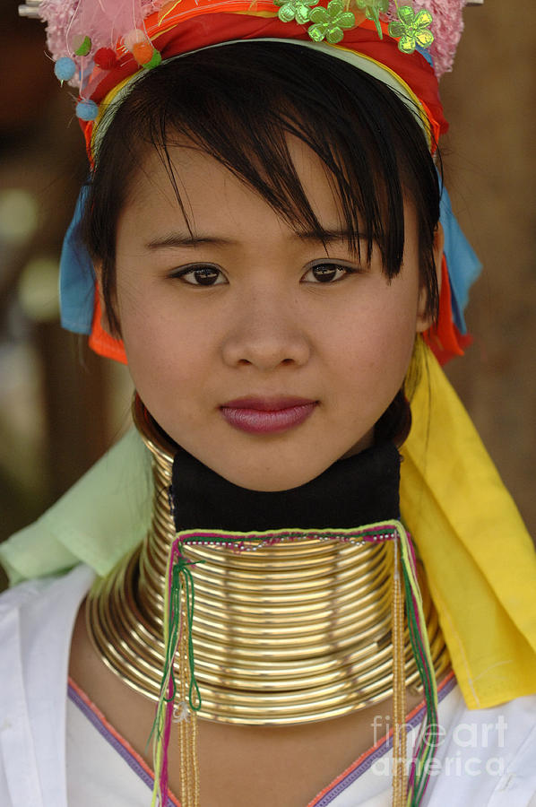 Long Necked Woman Of Thailand Photograph by Bob Christopher