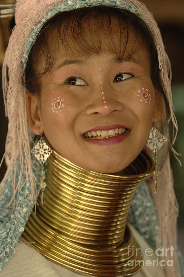 Long Necks Photograph - Long Necked Woman Thailand 5 by Bob Christopher