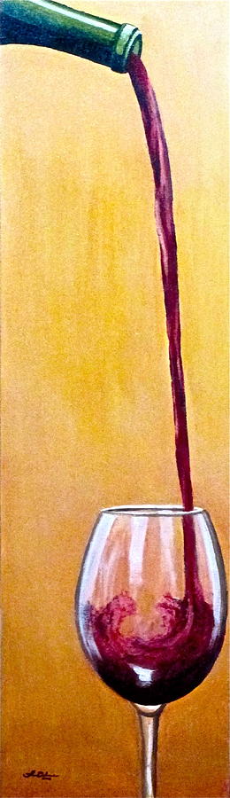 Wine Painting - Long Pour by Tim Eickmeier