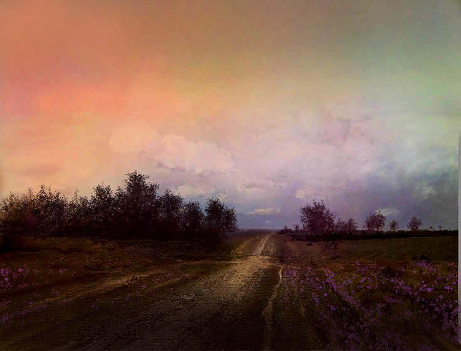 Sunset Digital Art - Long Road by Robert Foster