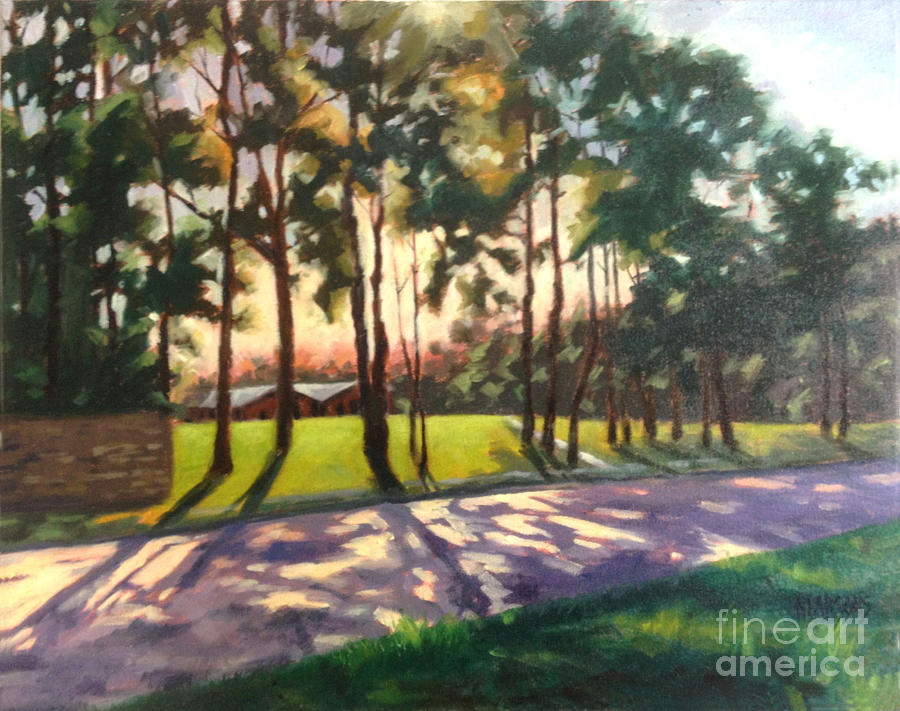 Long Shadows on Longmire  Painting by Nancy  Parsons