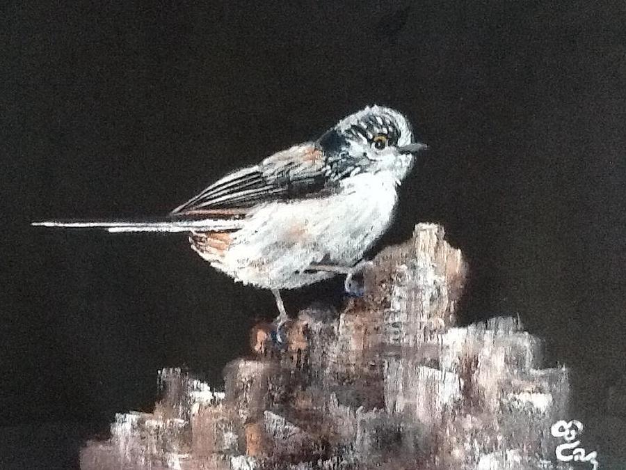 Long-tailed tit Painting by Carole Robins