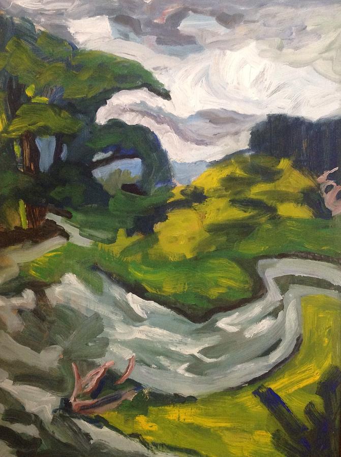 Landscape Painting - Long Tom River  by Kerrie B Wrye