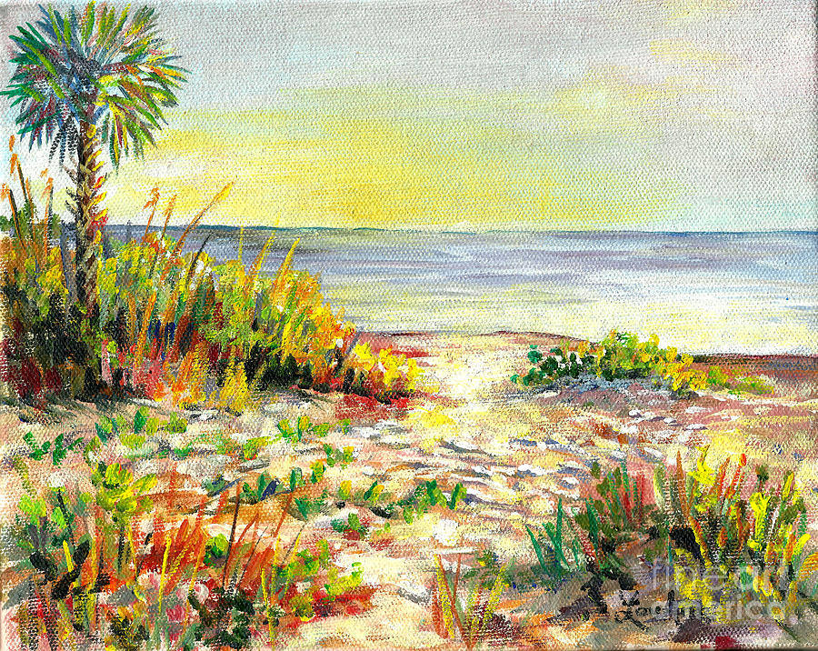 Longboat Key Beach Painting by Lou Ann Bagnall