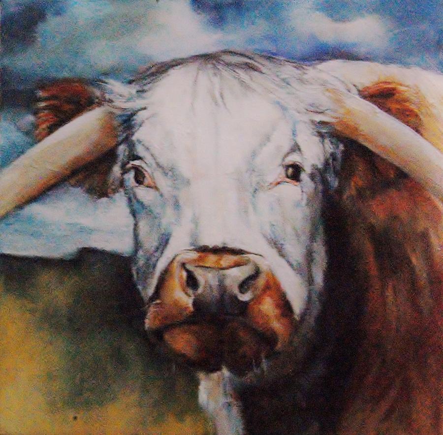 Longhorn Painting by Jean Cormier