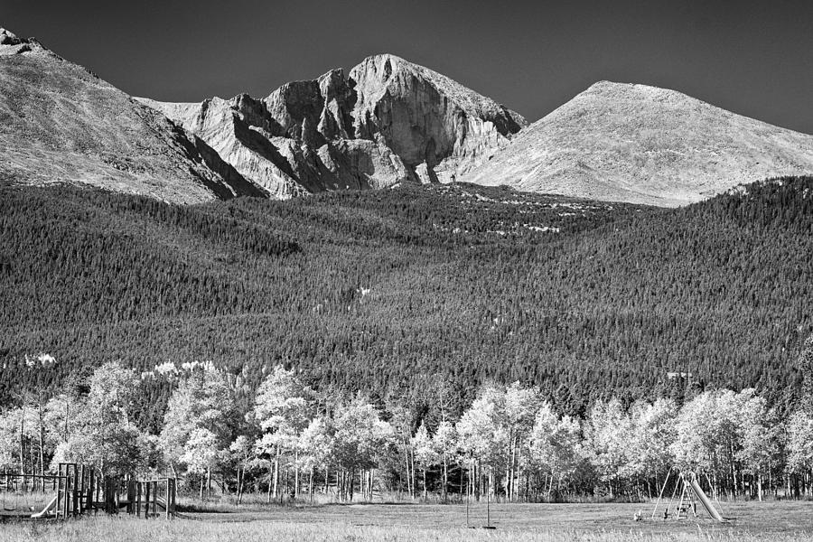Longs Peak a Colorado Playground In Black and White Photograph by James BO Insogna