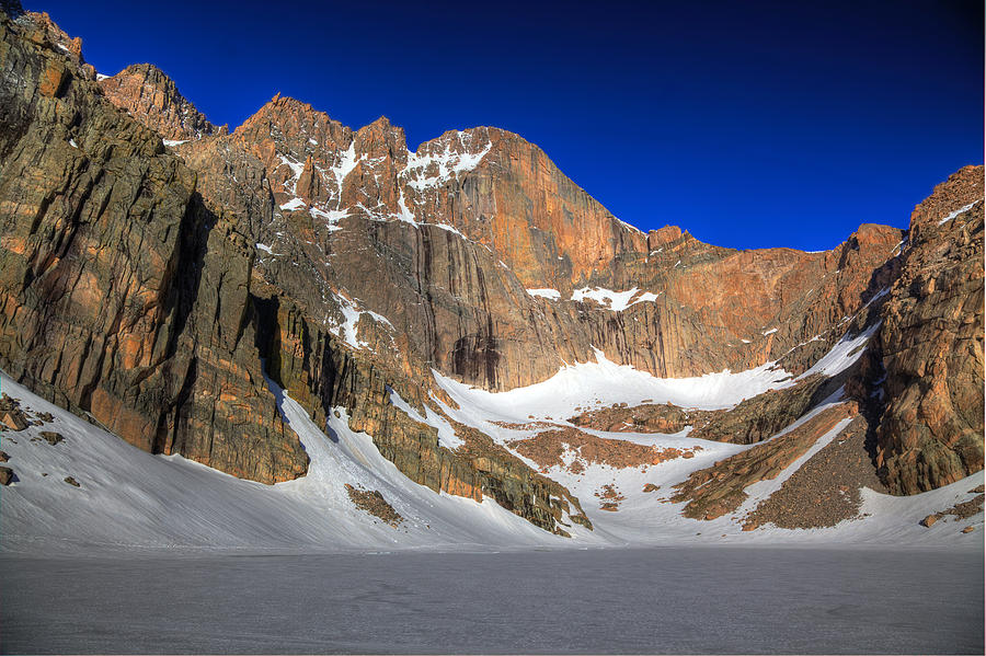 Longs Peak from Chasm Lake Photograph by Alan Vance Ley
