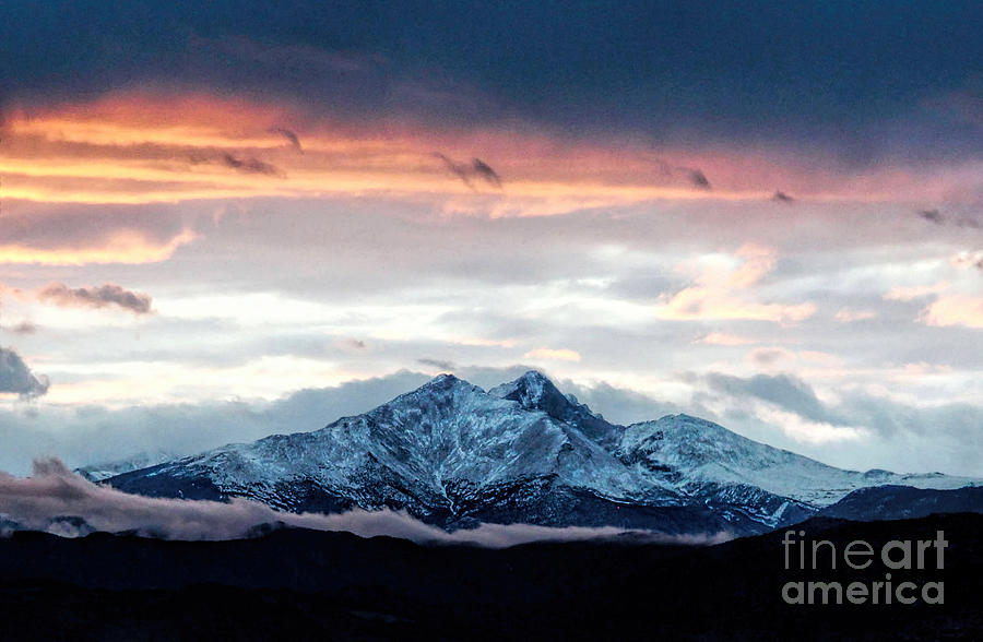 Longs Peak in Winter Photograph by Jon Burch Photography