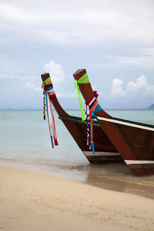 Longtail boats.  Photograph by Vanessa D -