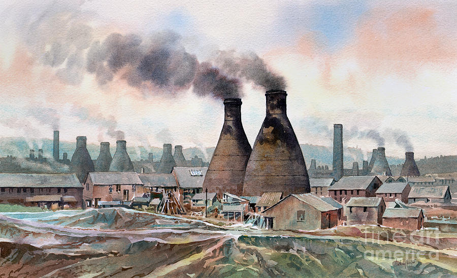 Potteries Painting - Longton Marlhole by Anthony Forster Potteries Painting - Longton Marlhole by Anthony Forster