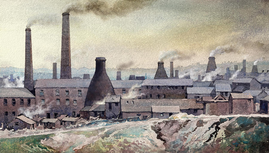 Stoke-on-trent Digital Art - Longton Skyline by Anthony Forster Stoke-on-trent Digital Art - Longton Skyline by Anthony Forster